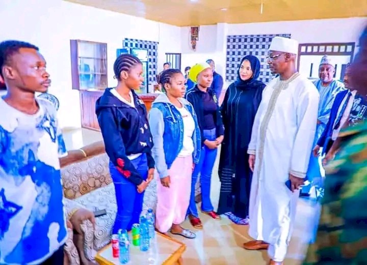 JUST-IN:GOV A.A SULE PAYS COURTESY VISIT TO ABDUCTED NSUK STUDENTS