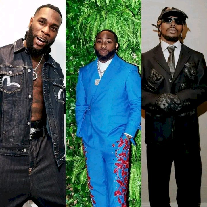 JUST-IN:Burna Boy, Davido, Asake, Others nominated for Grammy awards