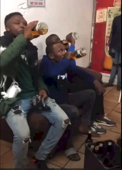 Thieves Forced To Drink Alcohol Stolen From South African Shop.