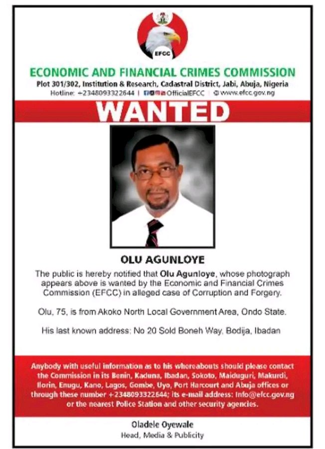 JUST-IN:EFCC declares ex-power minister, Olu Agunloye, wanted over alleged $6b fraud 