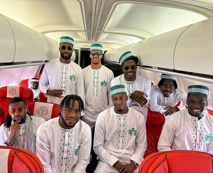 Super Eagles dress in national colours as they prepare to jet off to Abidjan