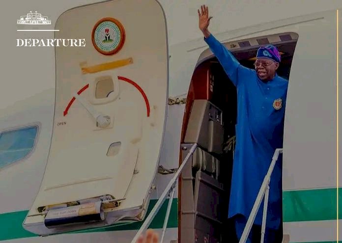 JUST-IN: President tinubu depart Abuja for France.