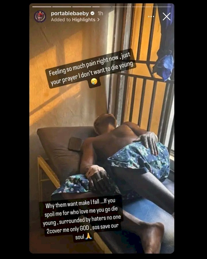 Nigeria popular artist Portable hospitalised days after assault by other artists.