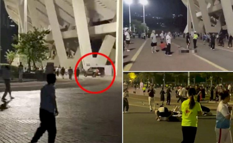 Driver who was upset about his divorce intentionally rams into crowd and kills 35 people in China.