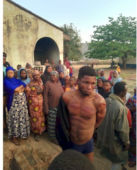 Angry residents b3at suspected thief to bl00dy pulp in Kogi community