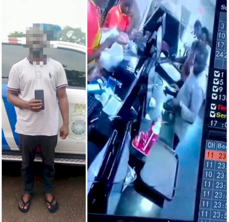 Police arrest man captured on CCTV stealing phone at eatery