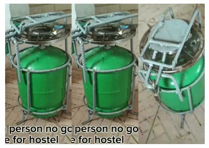 University Student Takes Extra Steps To Secure Gas Cylinder As He Returns To Hostel