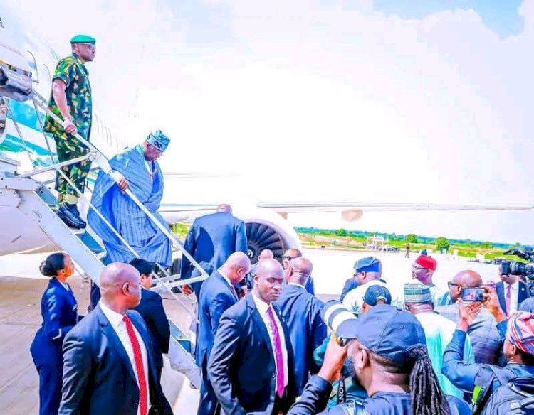 JUST-IN:PRES.TINUBU ARRIVES IN LAFIA